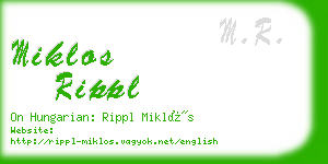 miklos rippl business card